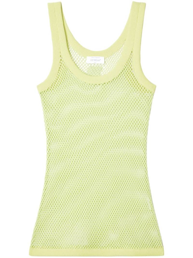 Off-White U-neck fishnet tank top - Yellow von Off-White