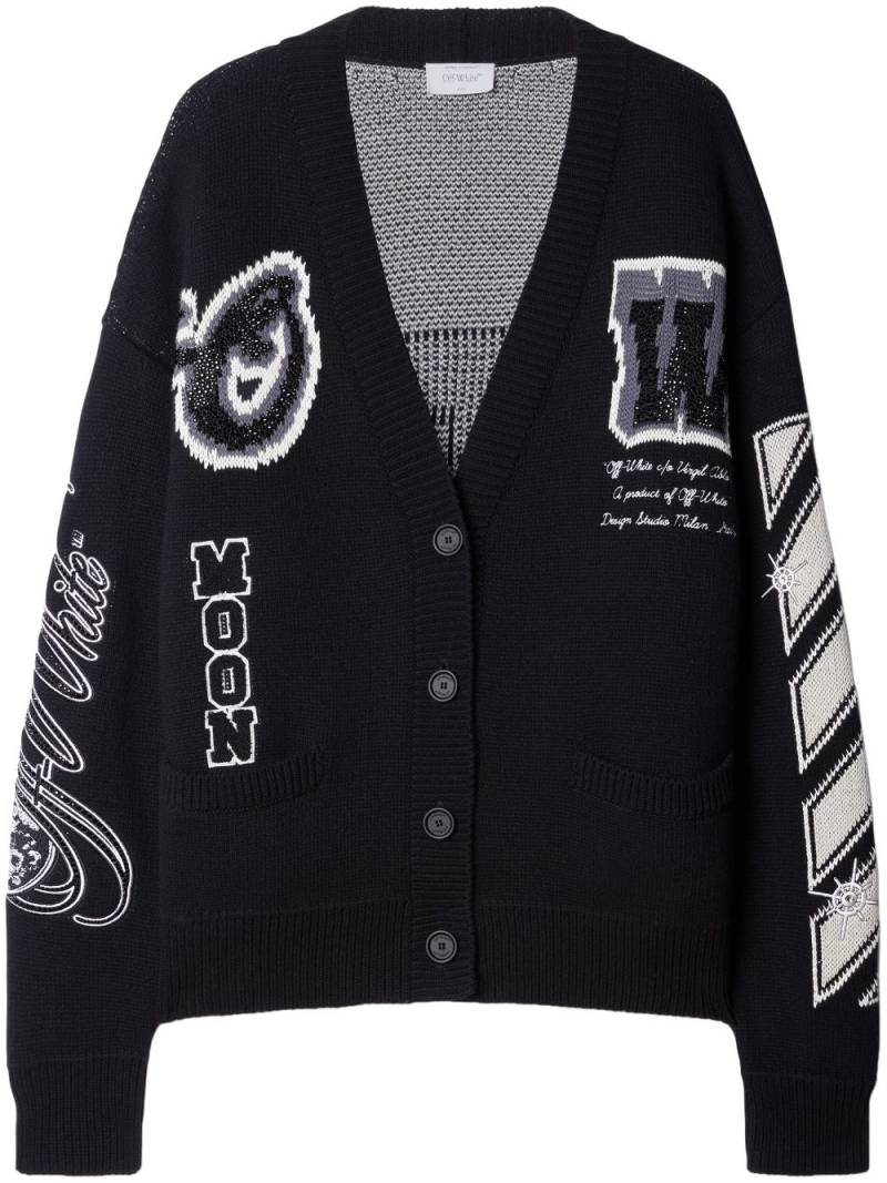 Off-White Varsity Bling cardigan - Black von Off-White