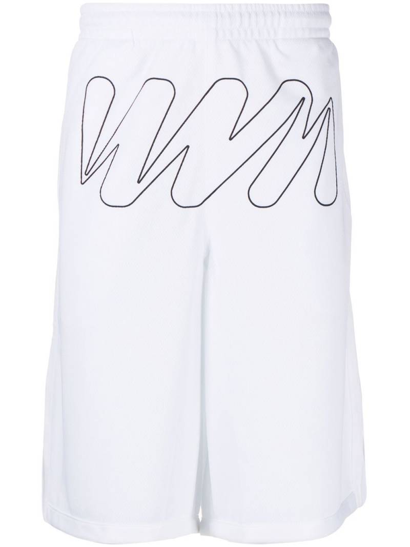 Off-White Wave Outl Diagonal mesh shorts von Off-White