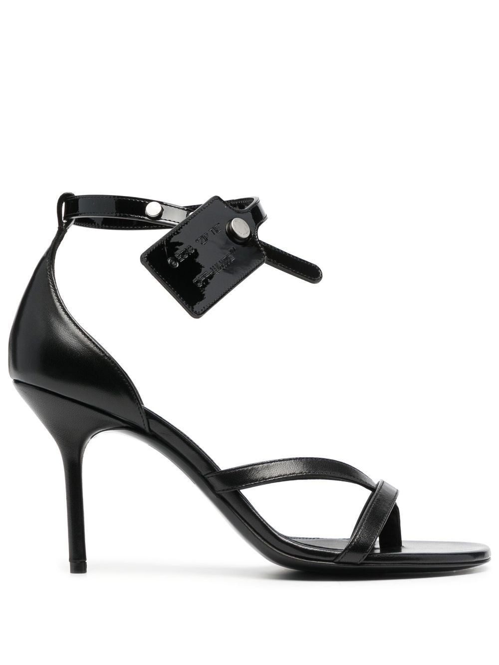 Off-White Zip Tie leather sandals - Black von Off-White