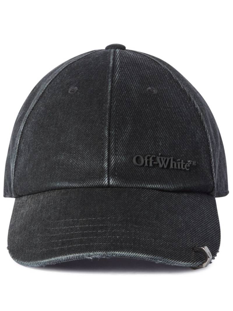 Off-White appliqué distressed cap - Black von Off-White