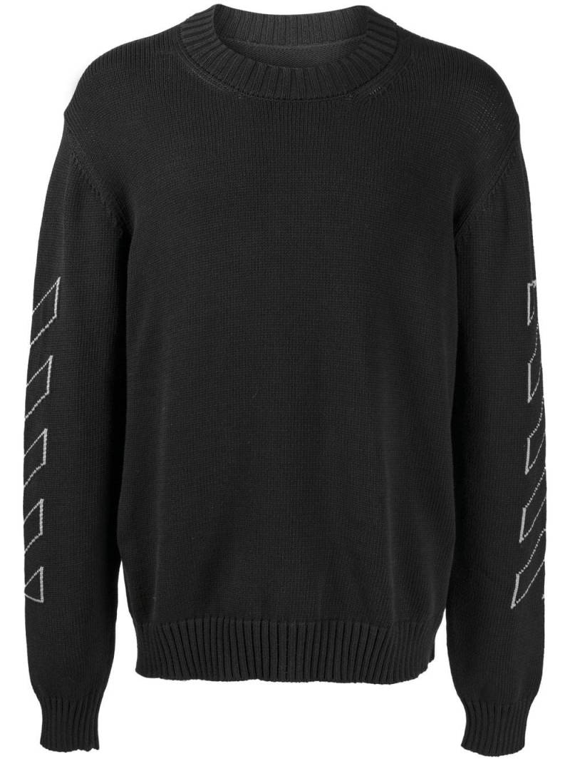 Off-White arrow-print crew-neck jumper - Black von Off-White