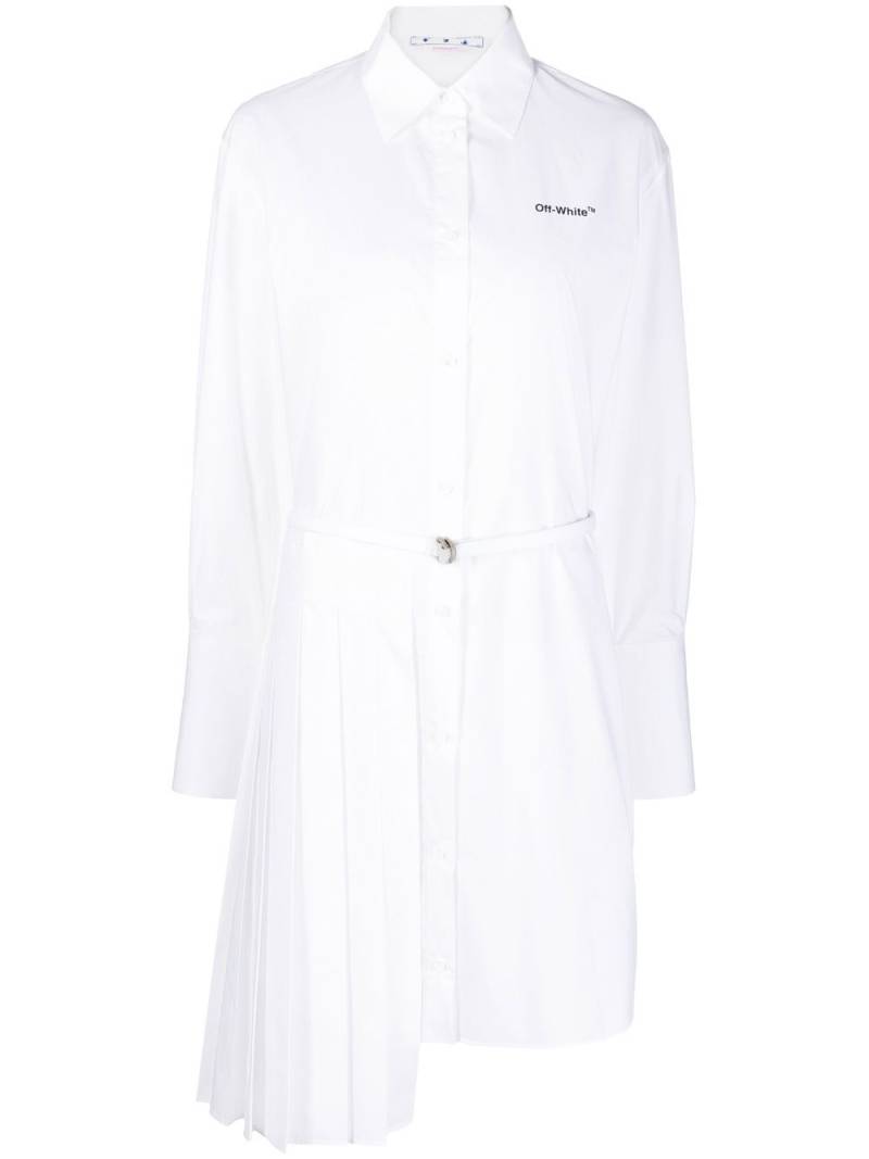 Off-White asymmetric pleated shirt dress von Off-White