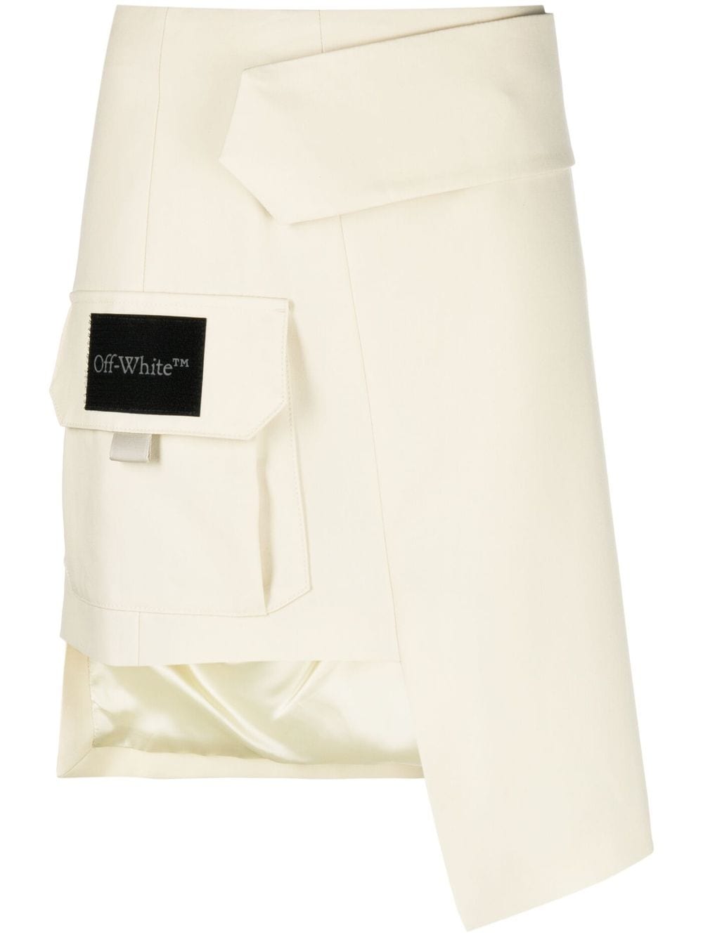Off-White asymmetric wool mini skirt - Neutrals von Off-White
