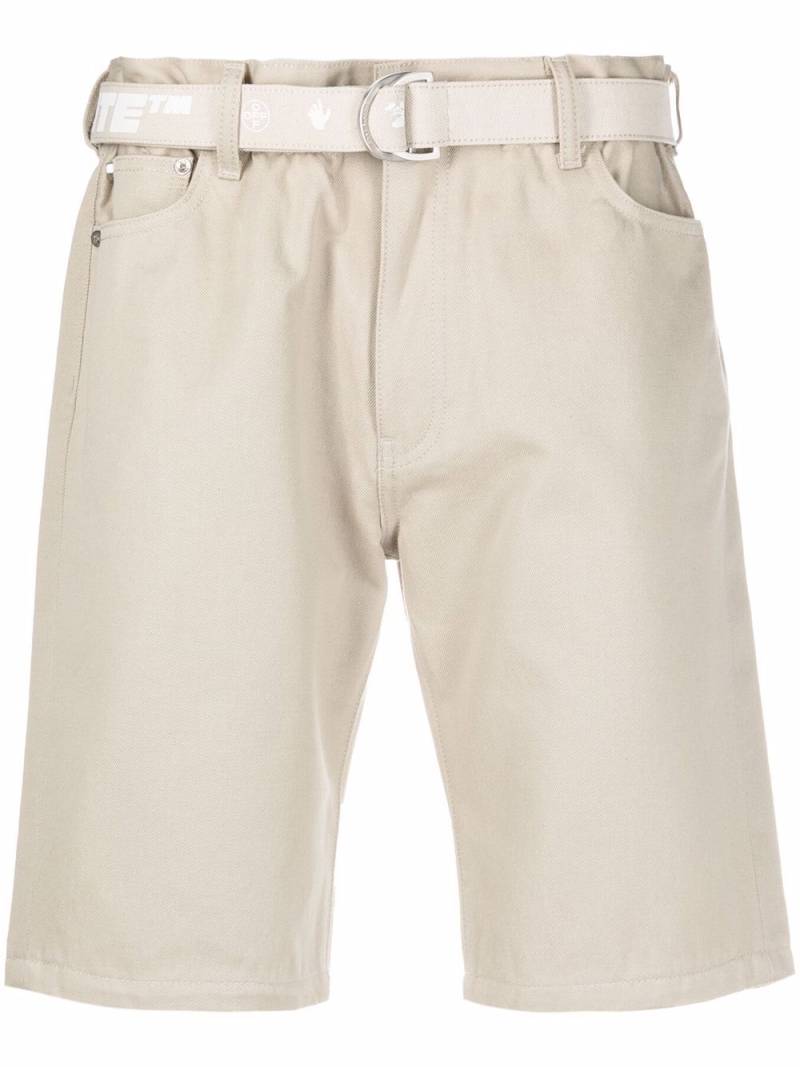 Off-White belted Bermuda shorts - Neutrals von Off-White