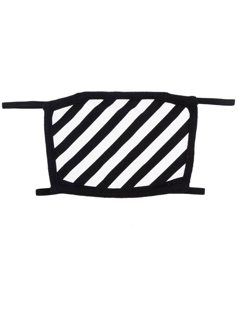 Off-White diagonal stripe face mask - Black von Off-White