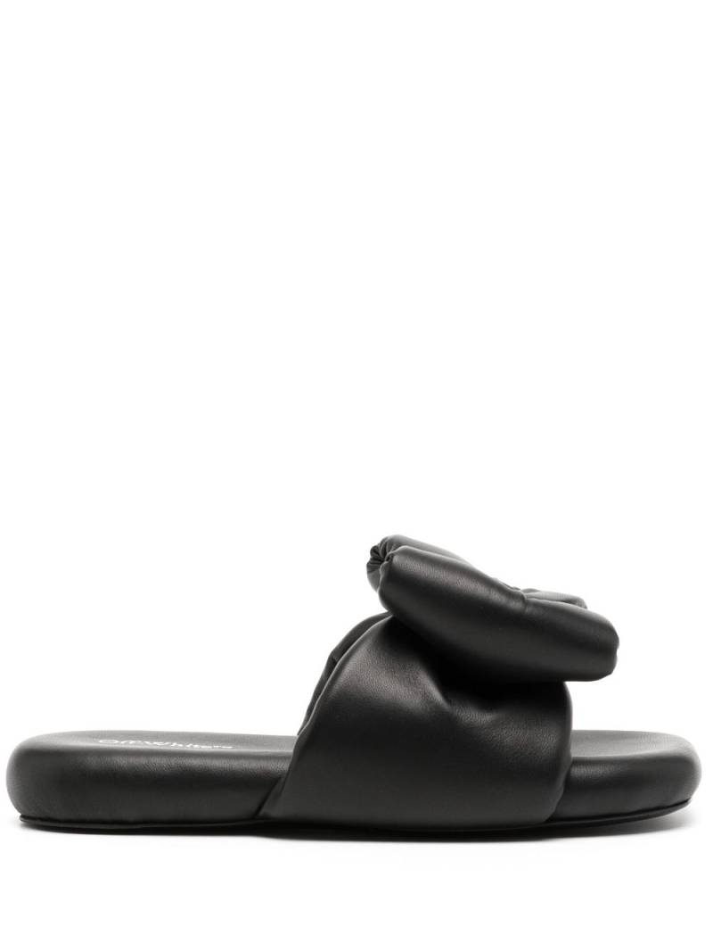 Off-White bow-detail padded slippers - Black von Off-White