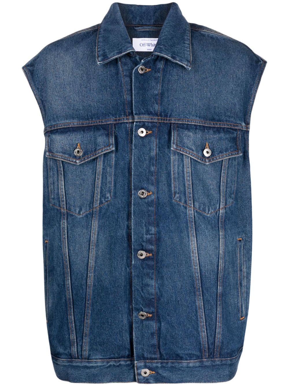 Off-White buttoned denim vest - Blue von Off-White