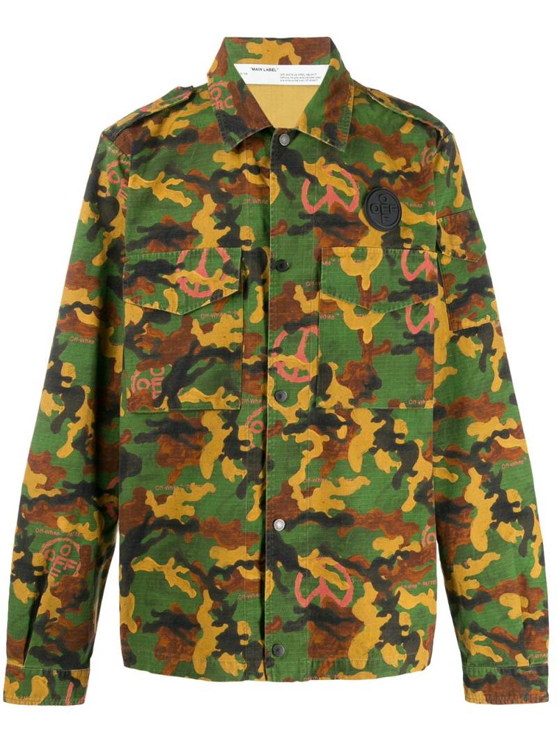 Off-White camouflage print shirt - Green von Off-White