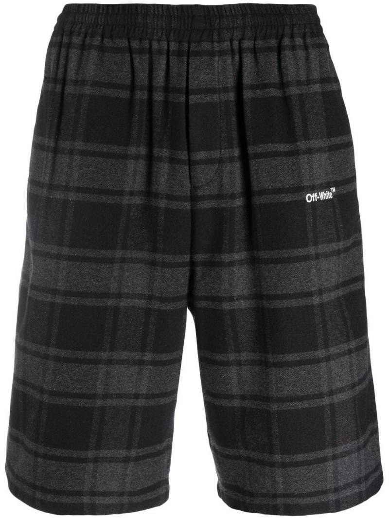 Off-White check-print shorts - Grey von Off-White