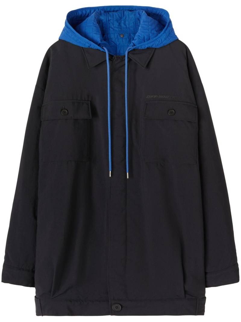 Off-White colour-block hooded jacket - Black von Off-White