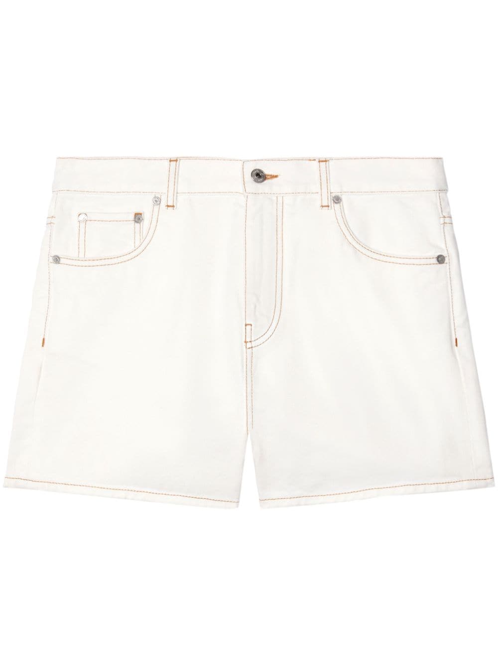 Off-White contrast-stitching denim shorts von Off-White