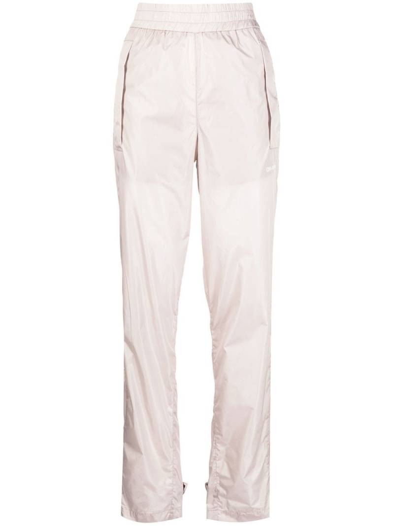 Off-White diagonal-stripe straight-leg trousers - Brown von Off-White