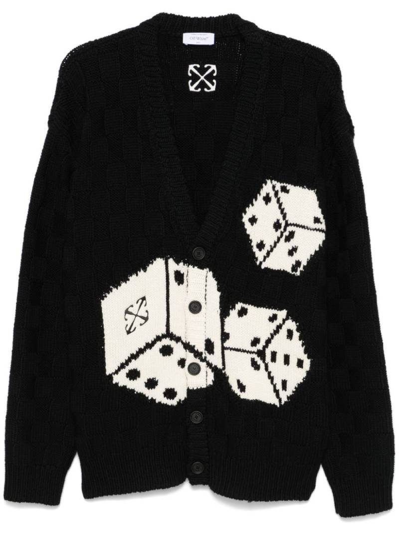 Off-White dice-motif cardigan - Black von Off-White