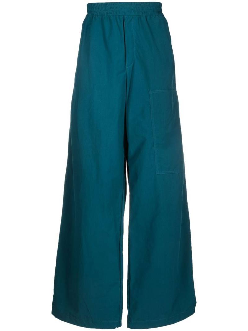 Off-White elasticated-waist wide-leg trousers - Blue von Off-White