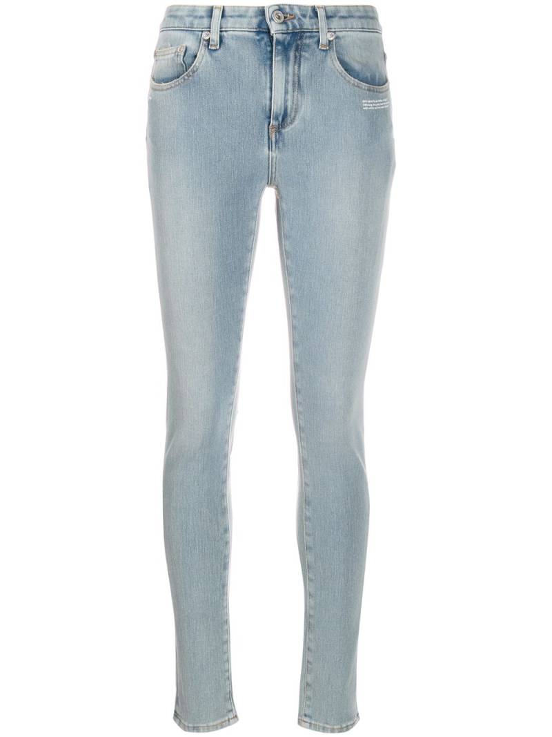 Off-White embroidered details skinny jeans - Blue von Off-White