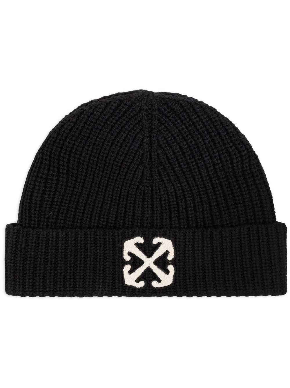 Off-White embroidered-logo beanie hat - Black von Off-White