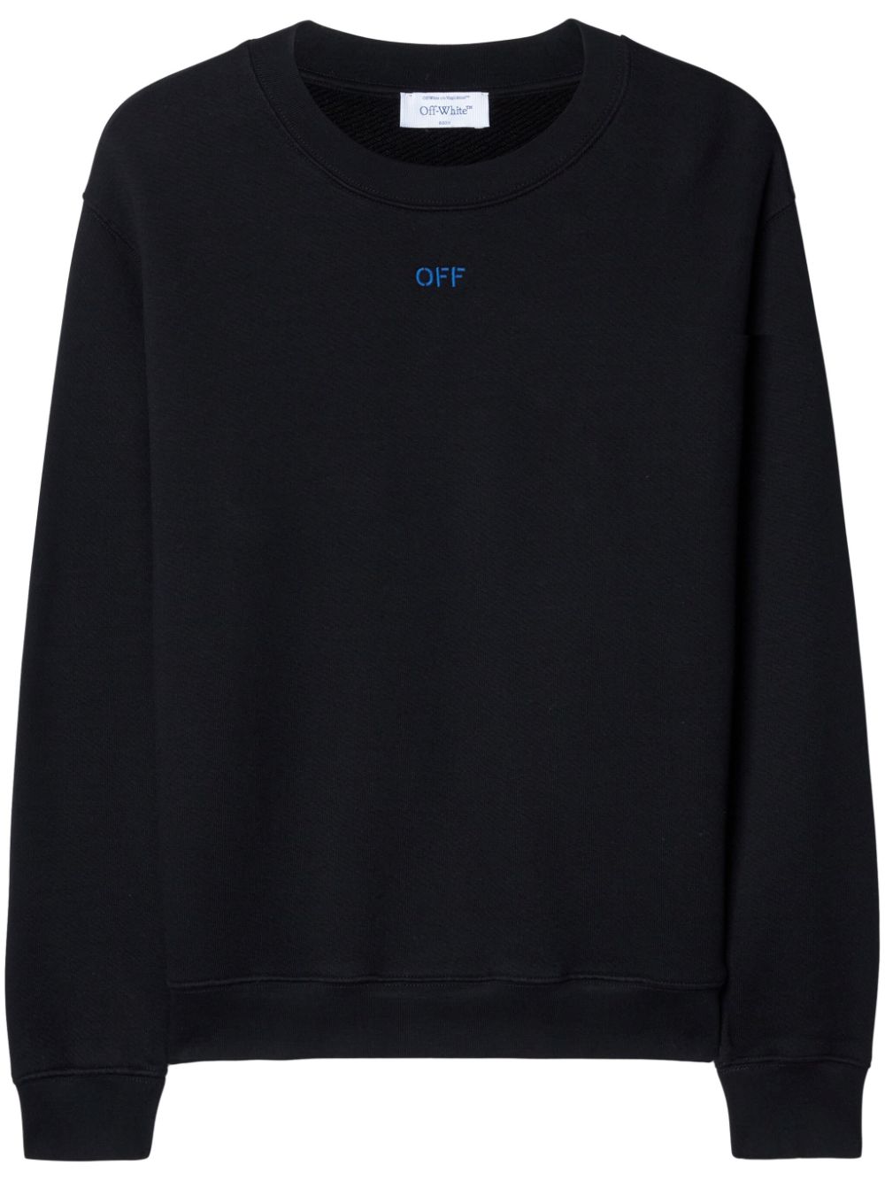 Off-White embroidered-logo organic cotton sweatshirt - Black von Off-White