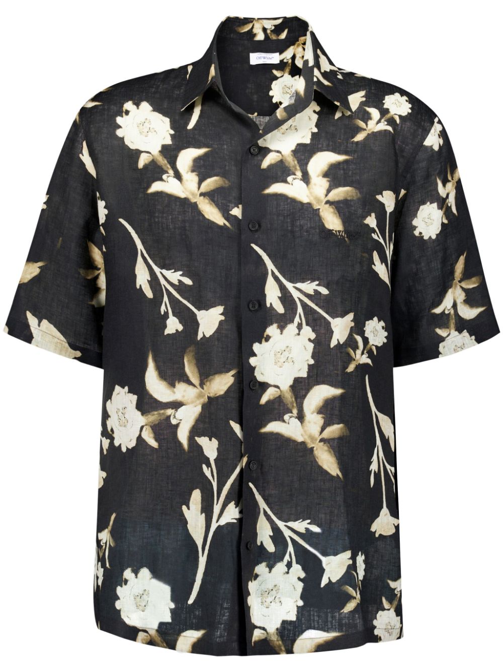 Off-White floral-print shirt - Black von Off-White