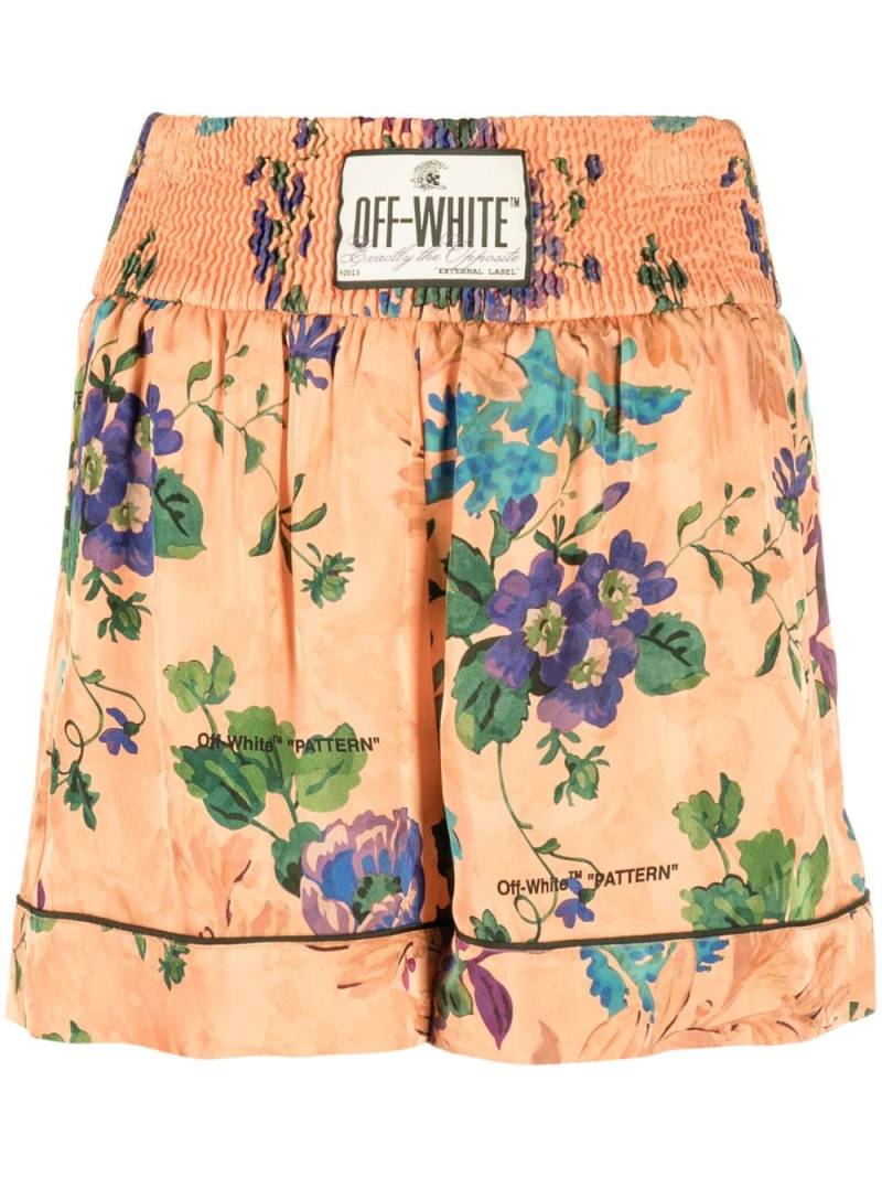 Off-White floral-print shorts - Orange von Off-White