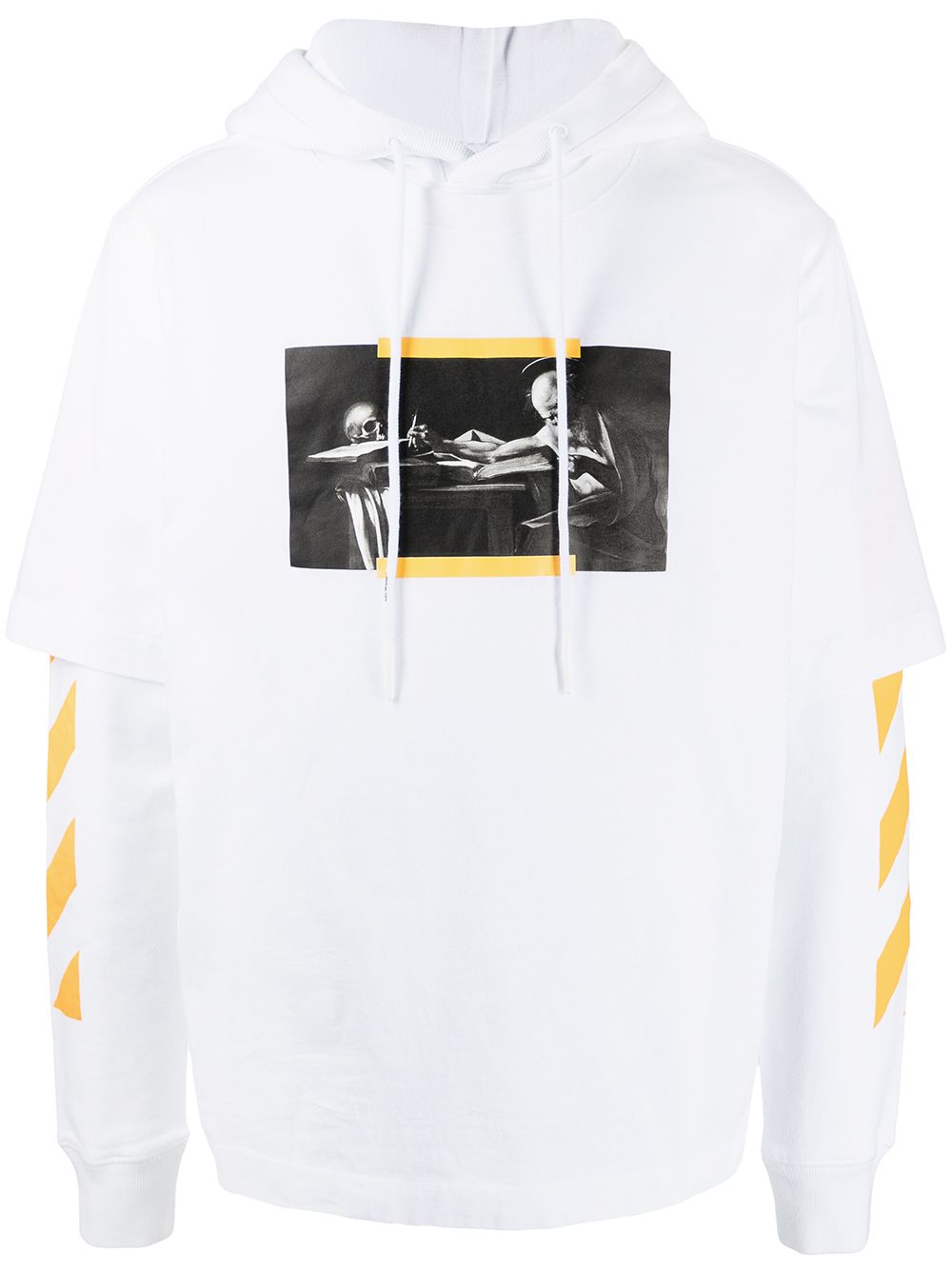 Off-White graphic-print layered hoodie von Off-White