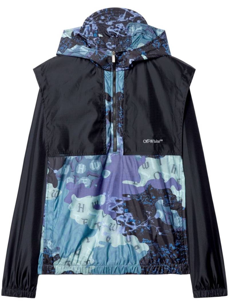 Off-White graphic-print windbreaker - Blue von Off-White