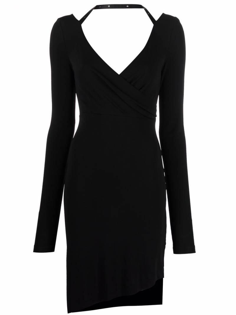 Off-White halterneck-strap asymmetric dress - Black von Off-White