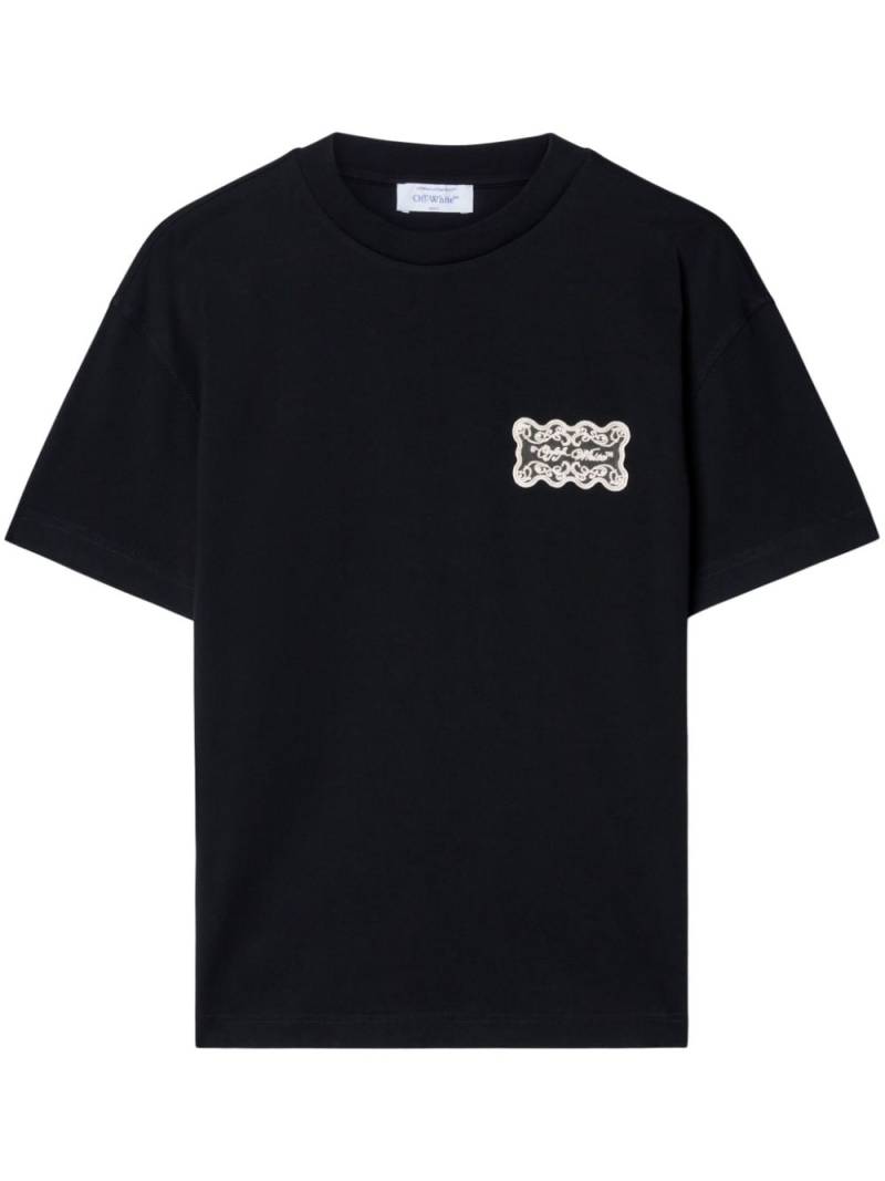 Off-White lace-detailing T-shirt - Black von Off-White