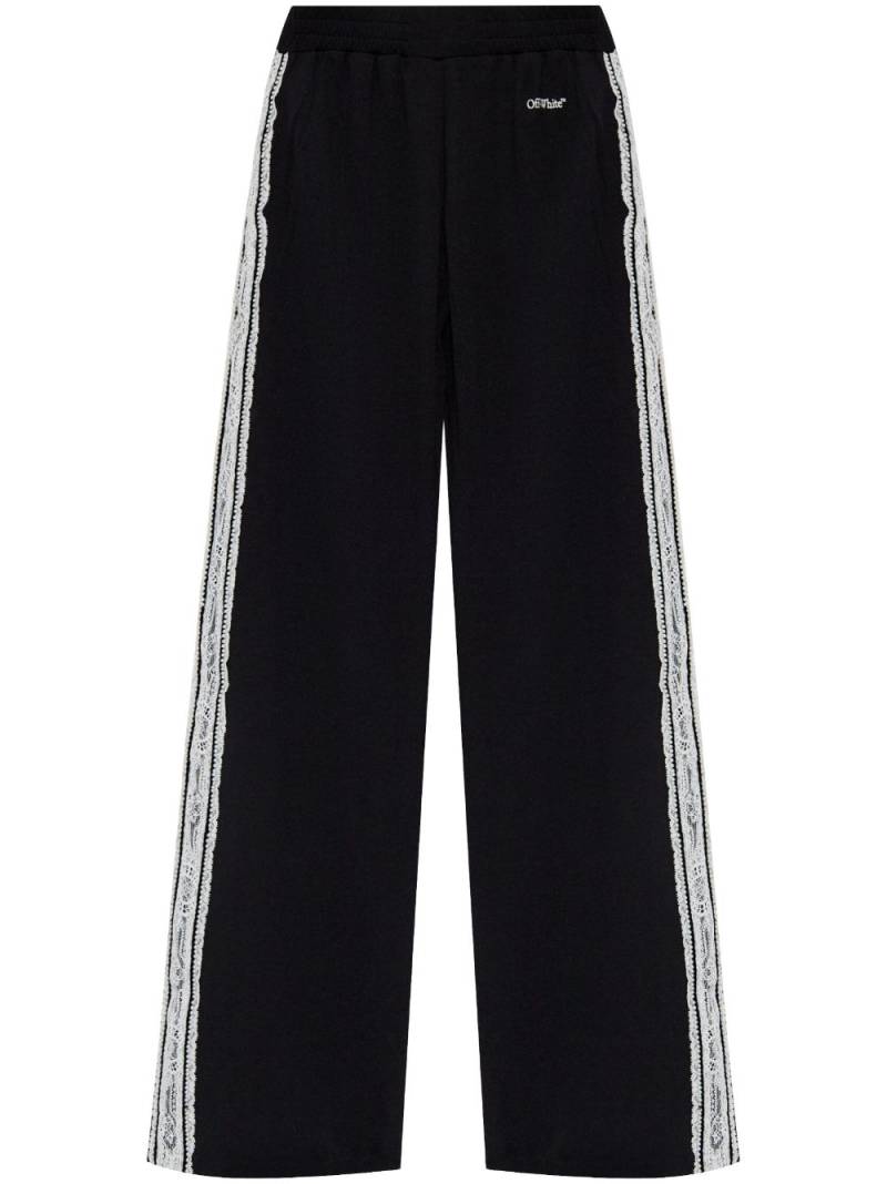 Off-White lace-detailing track pants - Black von Off-White