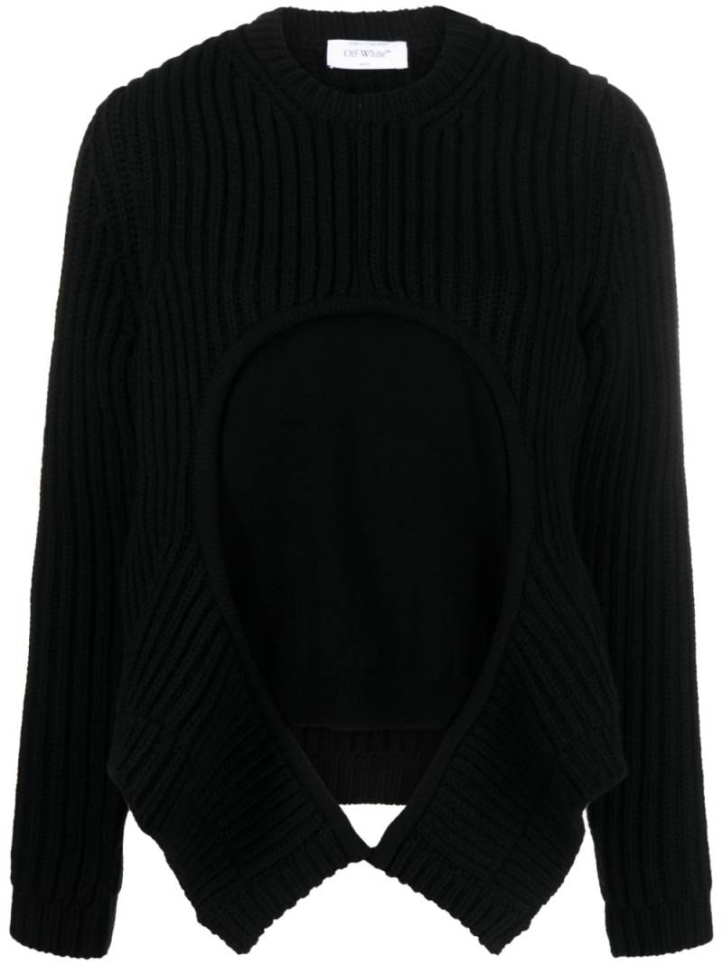 Off-White layered ribbed-knit jumper - Black von Off-White