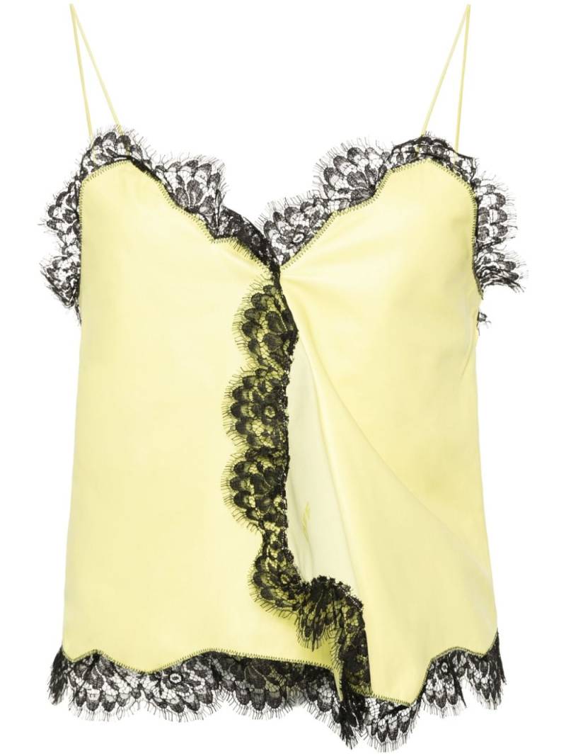 Off-White leather lace-detail top - Yellow von Off-White