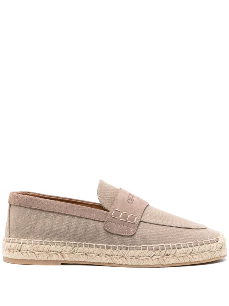 Off-White Bidarette canvas espadrilles - Neutrals von Off-White