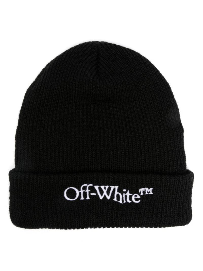 Off-White logo-embroidered beanie - Black von Off-White