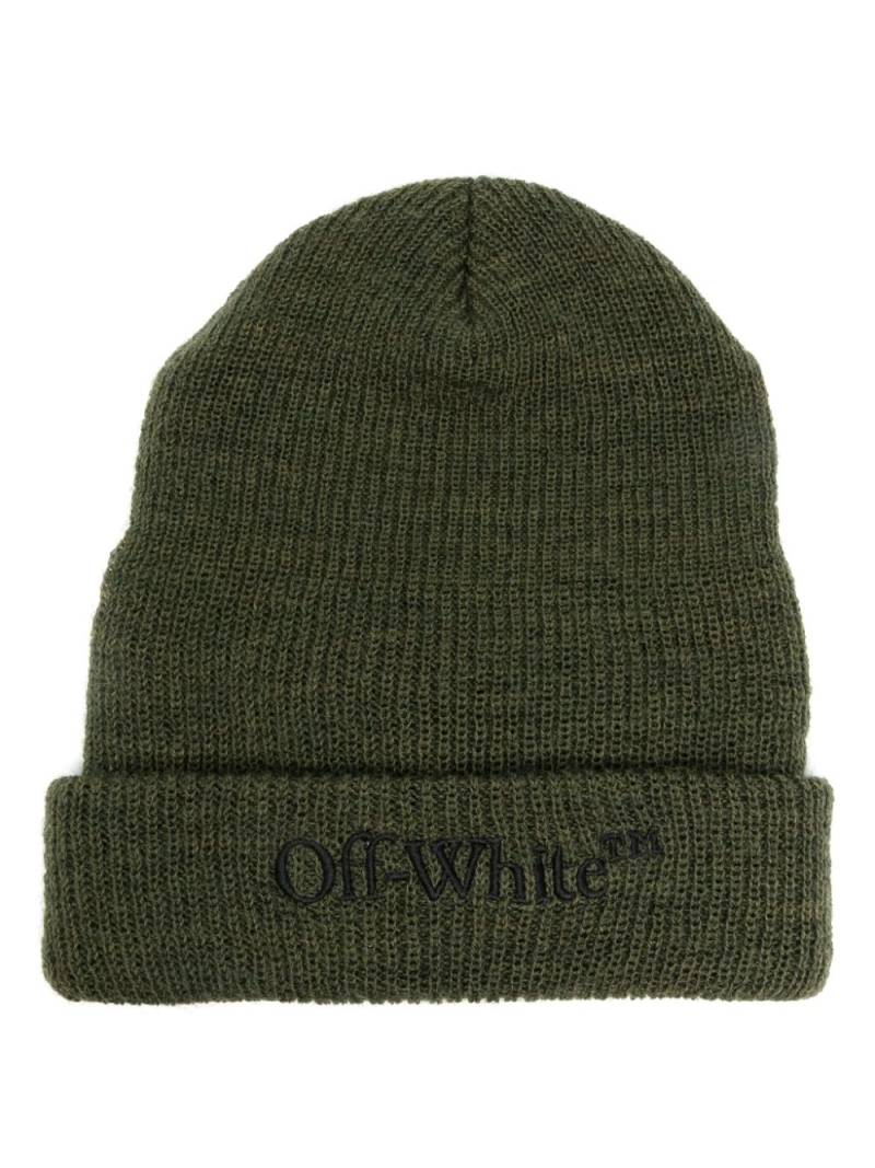 Off-White logo-embroidered beanie - Green von Off-White