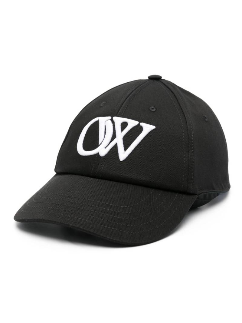 Off-White logo-embroidered cap - Black von Off-White