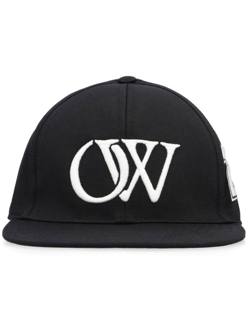 Off-White logo-embroidered cap - Black von Off-White