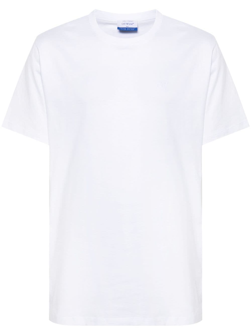 Off-White logo-embroidered cotton T-shirt von Off-White