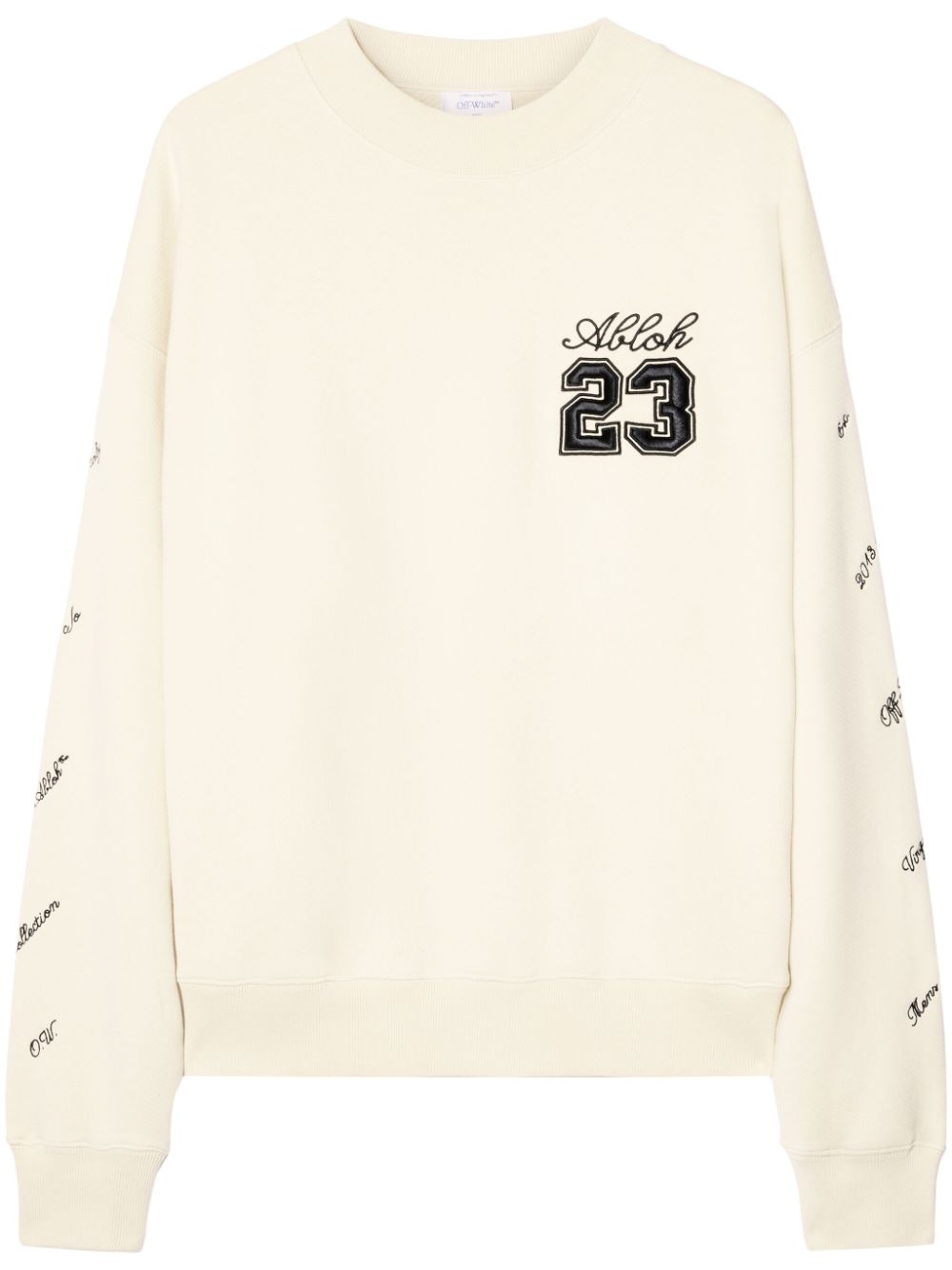 Off-White 23 Skate logo-embroidered sweatshirt - Neutrals von Off-White