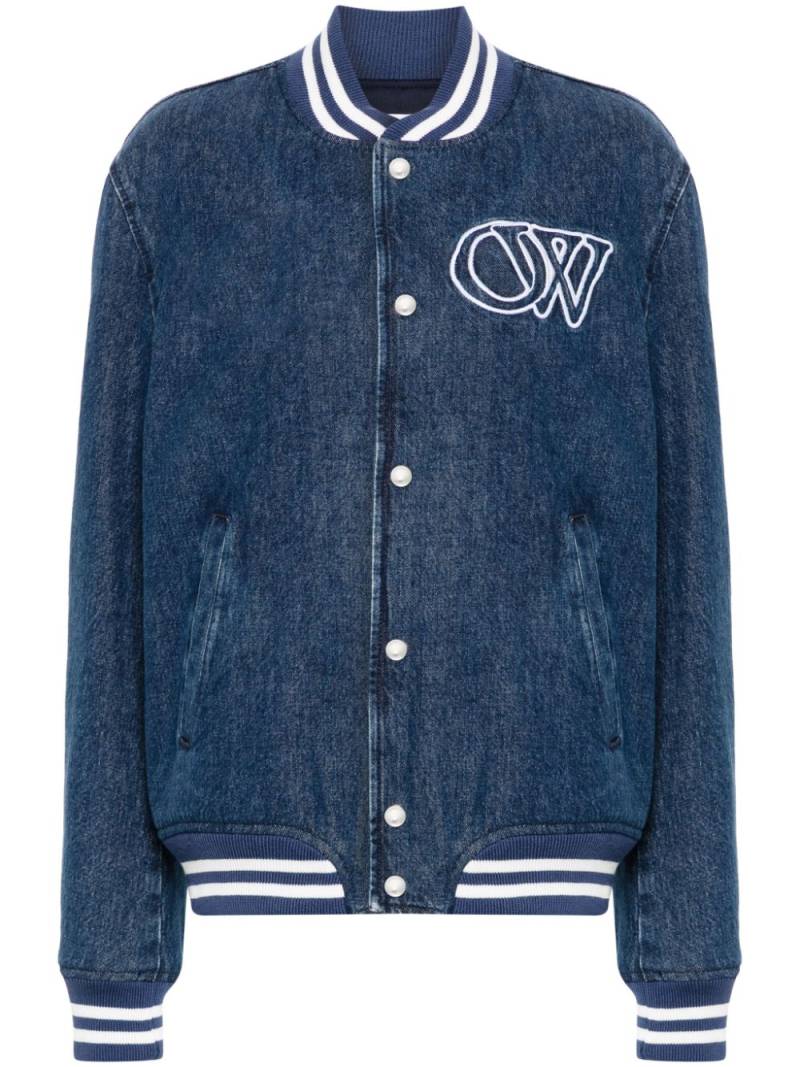 Off-White logo-embroidered jacket - Blue von Off-White