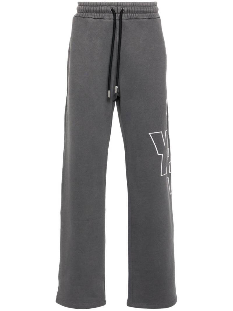 Off-White logo-embroidered straight trousers - Grey von Off-White