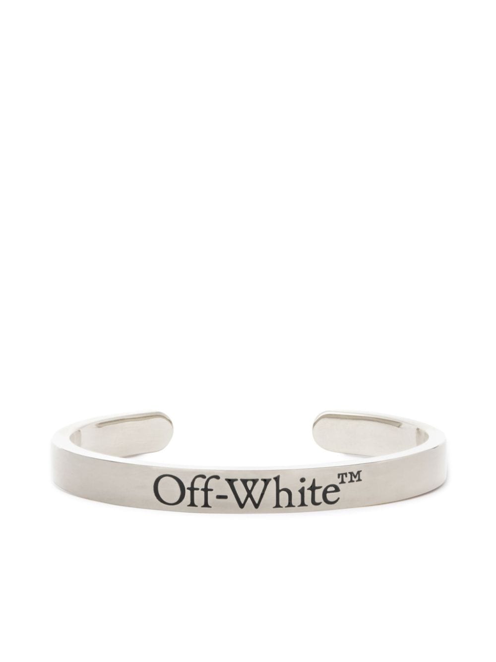 Off-White logo-engraved cuff bracelet - Silver von Off-White