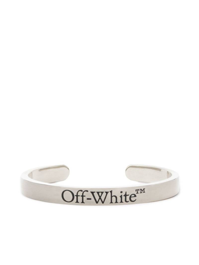 Off-White logo-engraved cuff bracelet - Silver von Off-White