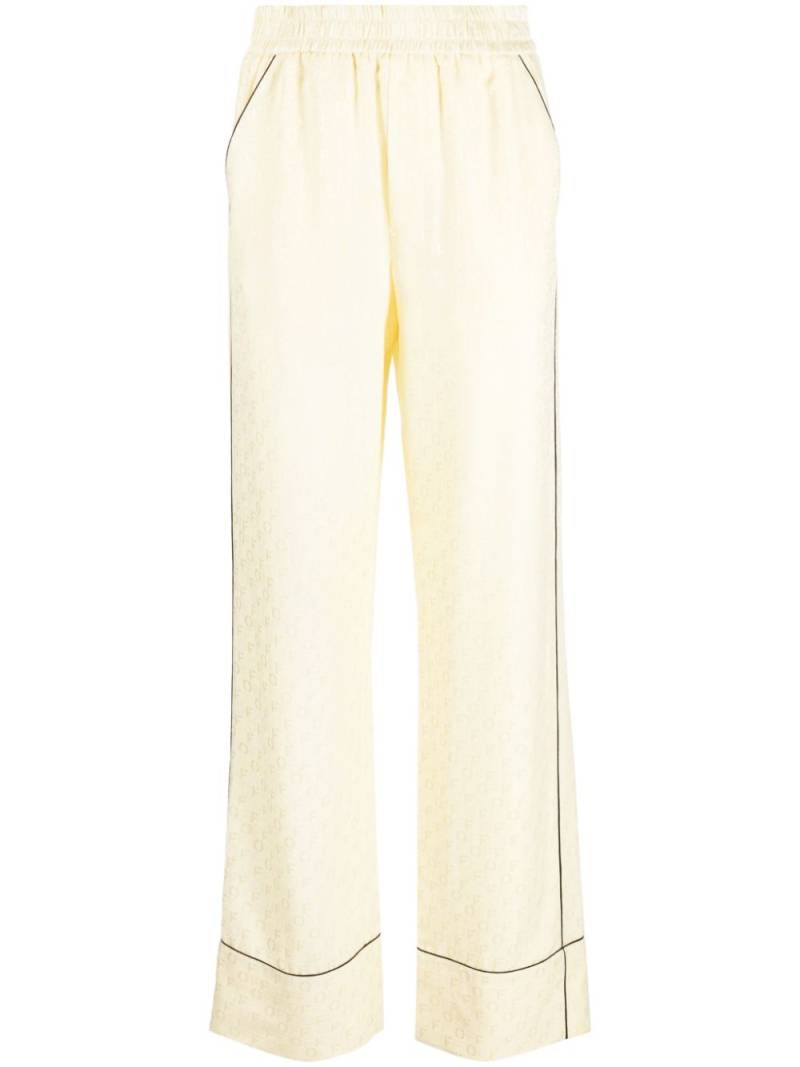 Off-White logo-jacquard elasticated trousers - Yellow von Off-White