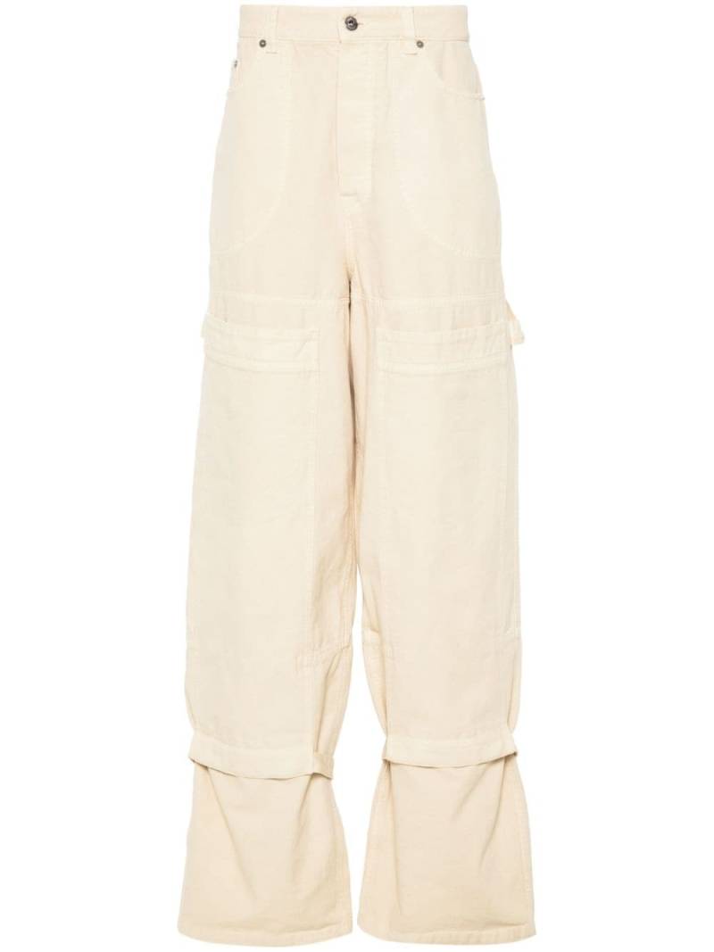 Off-White logo-patch canvas trousers - Neutrals von Off-White