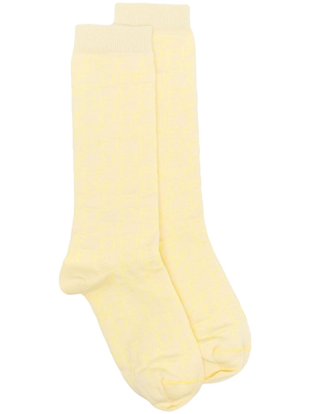 Off-White logo-print crew socks - Yellow von Off-White