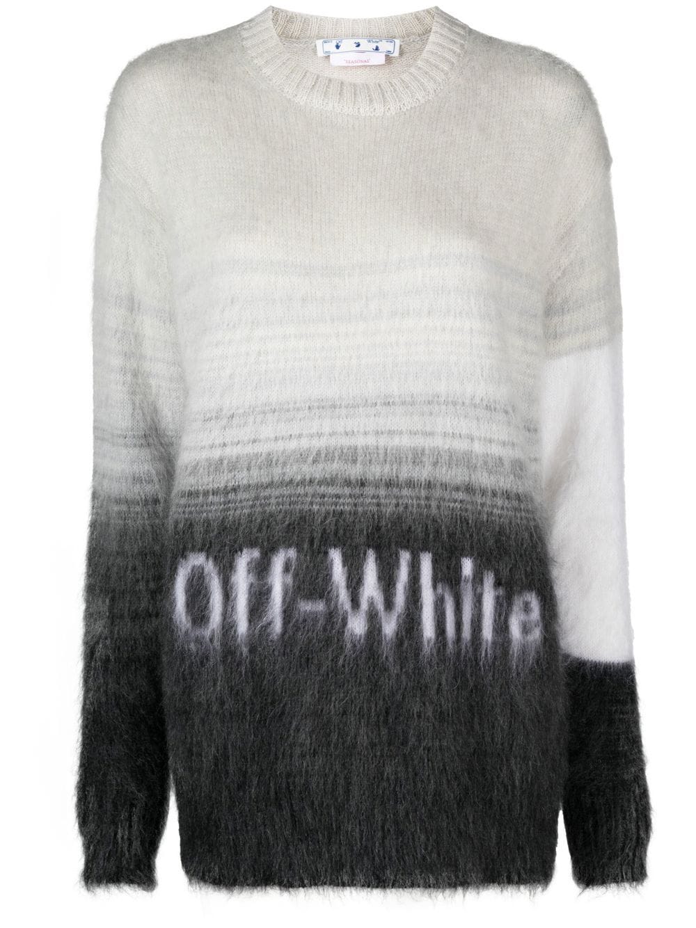 Off-White logo-print gradient jumper - Black von Off-White