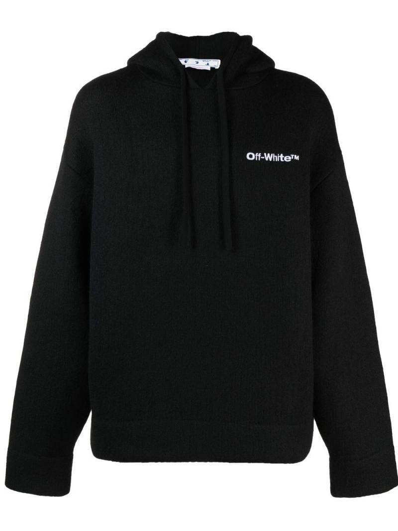 Off-White logo-print hoodie - Black von Off-White