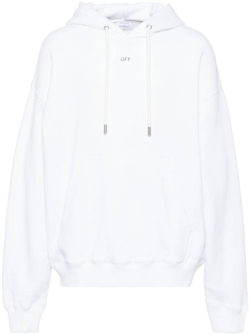 Off-White logo-print hoodie - Neutrals von Off-White