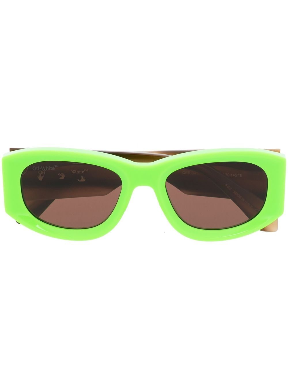 Off-White Eyewear logo-print sunglasses - Green von Off-White Eyewear