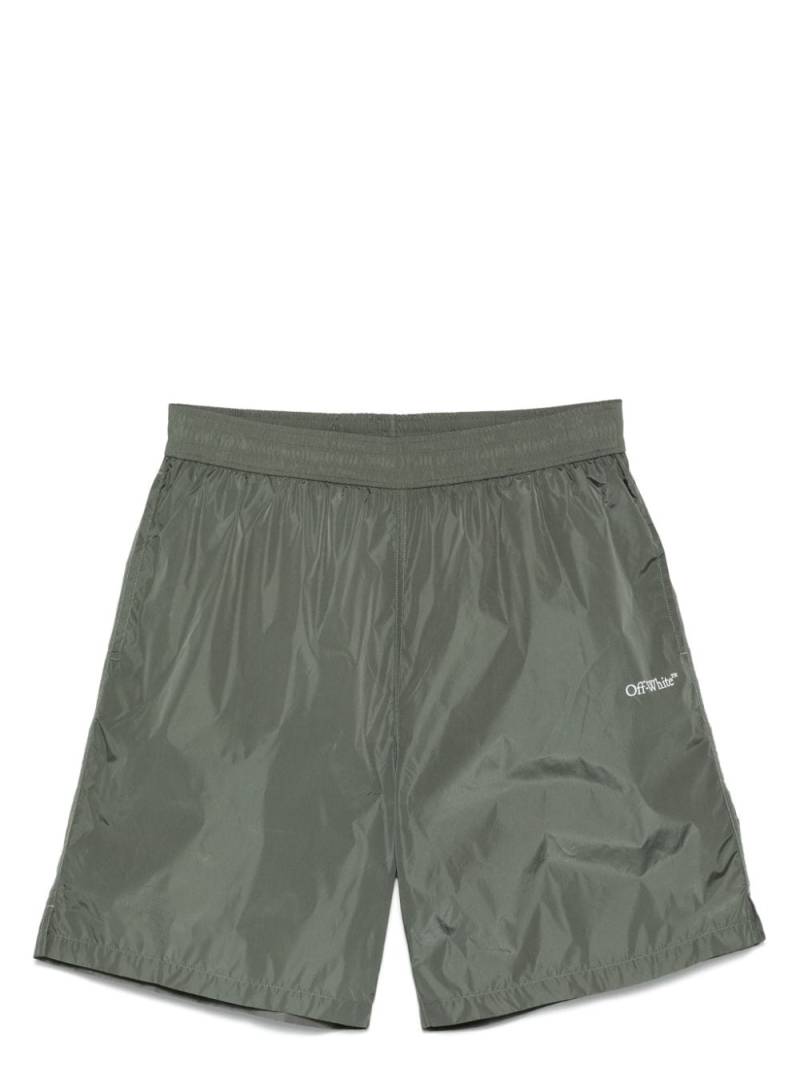 Off-White logo-print swim shorts - Green von Off-White